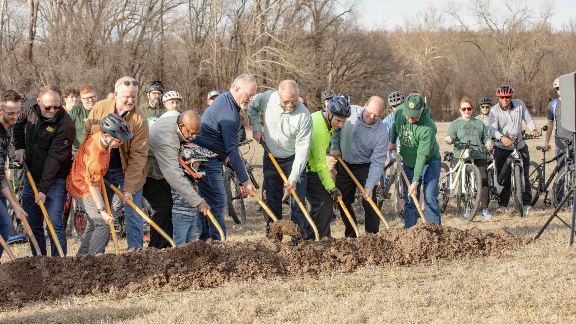 City leaders break ground on the MOmentum Bike Park project Feb 24, 2025